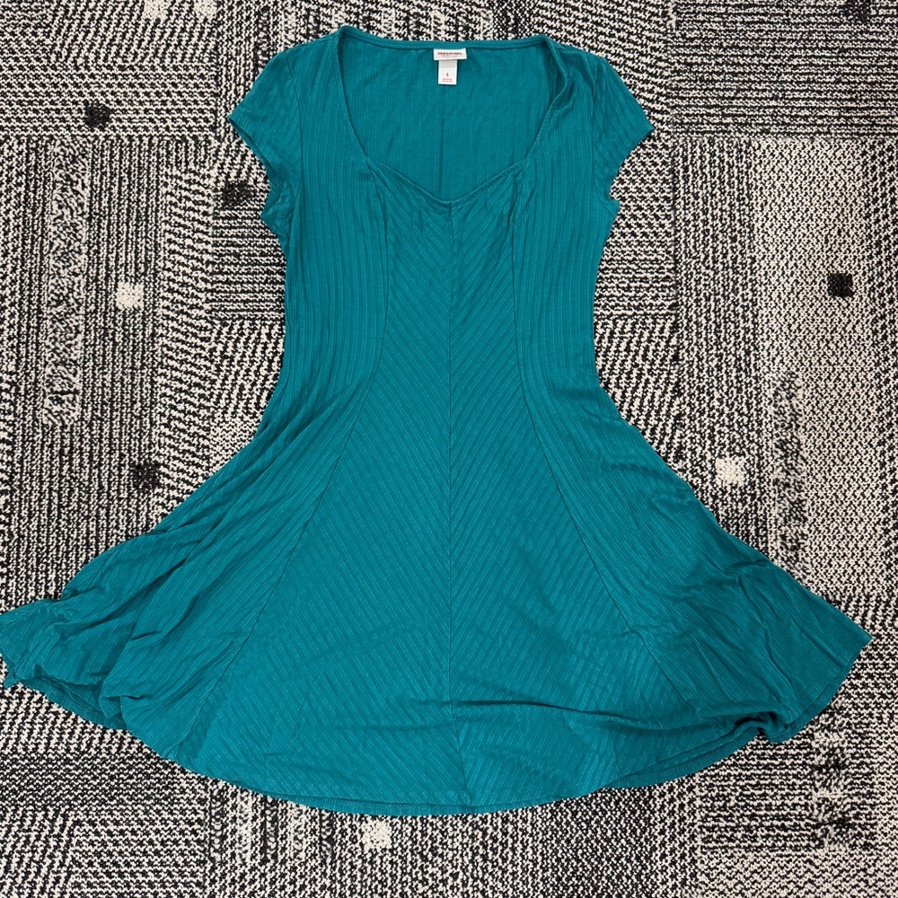 Mossimo Supply Co. Teal Ribbed dress